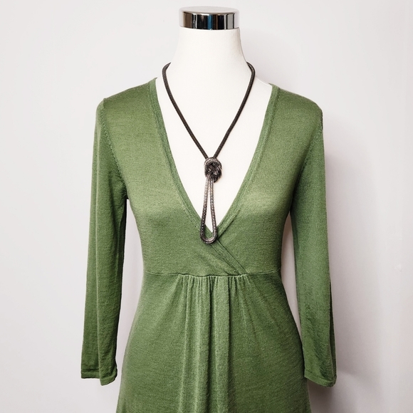 Gunmetal Grey Mesh Chain Knotted Long Statement Necklace Goth - Picture 2 of 10